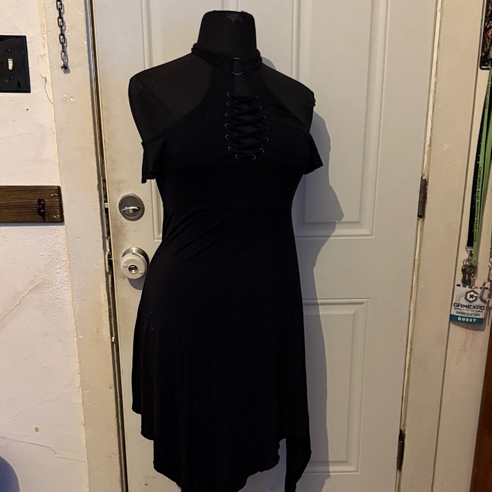 Killstar Black Asymmetrical Dress